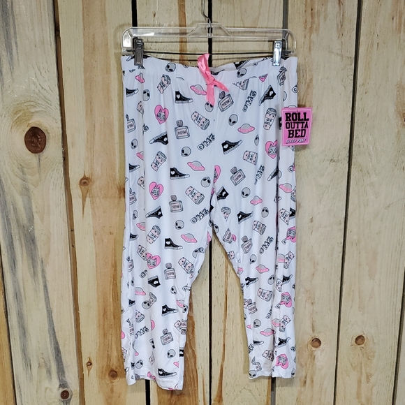Roll Outta Bed Womens Sleep Pants Size XL Capri - Picture 1 of 5